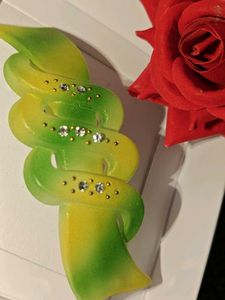 Unique Green &amp; Yellow Hair Clip