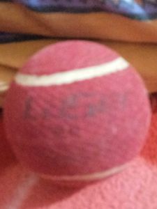 A laser red ball with box