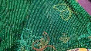 Bottle Green Saree With Blouse