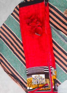 Red Saree With Blouse