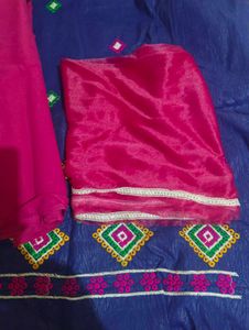 Blue &amp; Pink Dress Material