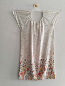 Beautiful White n Orange Day/Night Wear