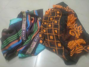 Set of 2 Unique Print Scarves Only Saree