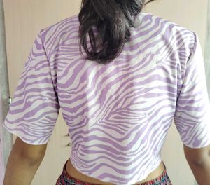 Zebra Print Crop Top