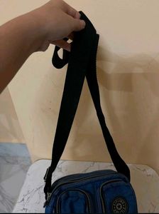 Kipling Blue Denim Crossbody Bag
