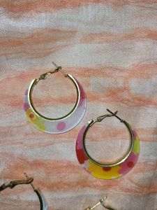 Multicolored Floral Hoops