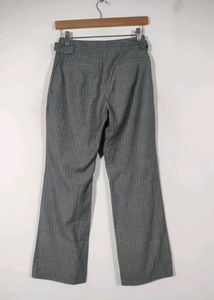 Grey High Waist Stright Cut Trousers (Women&#39;s)