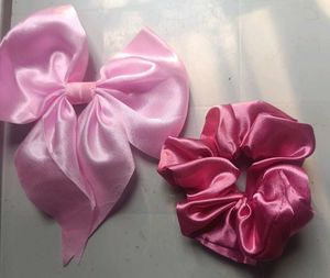 Red&amp;Pink Bow &amp; Scrunchie Set