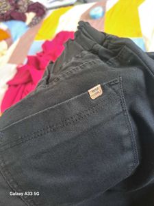 Pink Puff Sleeve Top and Black Jeans