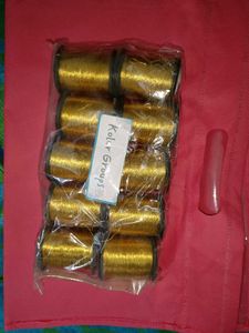 Golden Embroidery Threads