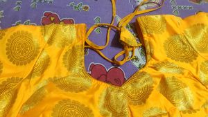 Yellow Banarasi Silk Blouse