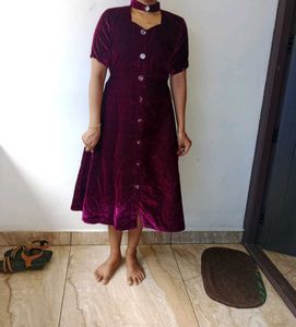 Velvet Frock For Womens
