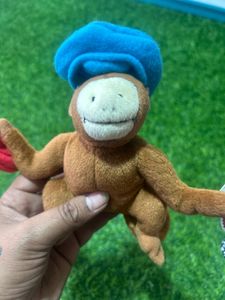 CROCODILE CREEK PLUSH 5" MONKEY WITH HATS "CAPS