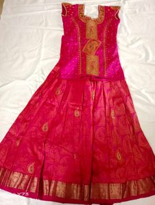 Pure Silk Paavadai Set ( Lehenga)