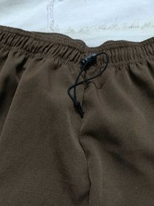Brown Stylish Parachute Pants