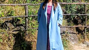 Baby Blue Long Overcoat