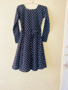 Polka Dot Fit &amp; Flare Dress
