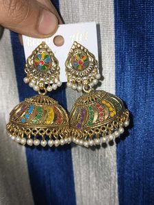 Colorful Jhumka Earrings