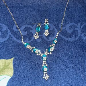 Blue Stone Necklace Set 🩵
