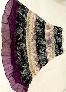 Boho Layered Midi Skirt