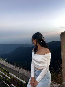 White Over Fold Off Shoulder Top
