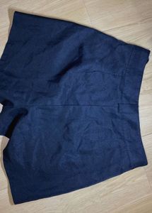 Black preppy polyster shorts