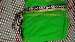 Green Embroidered Lehenga Skirt