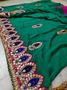 Gotta Patti Work Saree Available