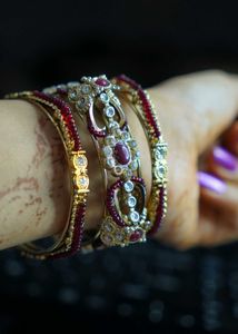 Elegant Indian Bangles (Set of 6)