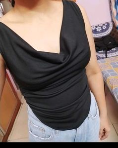 Elegant Black Halter Neck Top