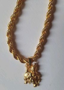 (11 Pcs) Hanuman Ji Golden Chain