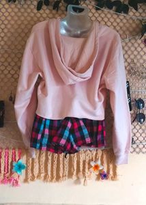 🎁Buy 2 Get 1 Free 🎁 Peach Crop Hoodie