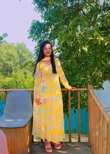 New Gown With Belt And Duppta