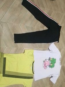 Black Track And 2 T Shirts
