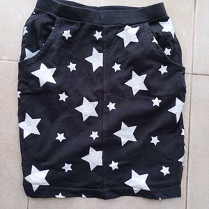 Kids Star Print Mini Fitted Pencil Skirt