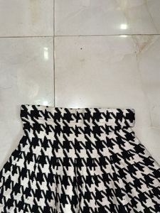 Checkered Mini Skater Skirt