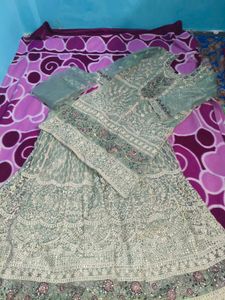 Pista Colour Pakistani Style Sharara Suit