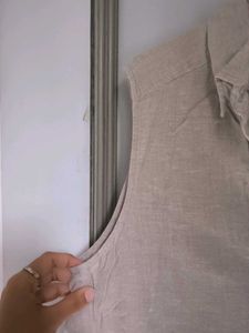 Sleeveless Shirt Dress
