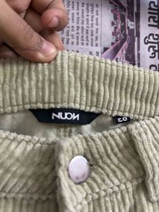 Corduroy Flared Ankle Length Pants