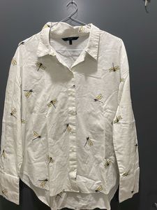 Dragonfly Print Button-Down Shirt