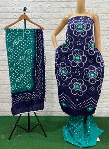 🍁BANDHANI EDGING DRESS MATERIAL🍁