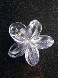 Blue Floral Hair scrunchy and flower cluture