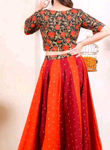 Rust Orange Lehenga Choli