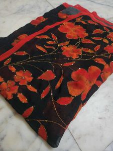 Floral Print Saree