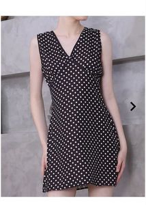Polka Dot Mini A line  Dress