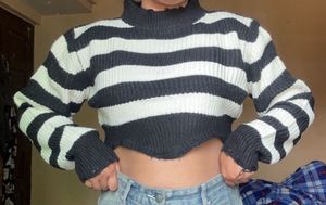 Striped Cropped Sweater