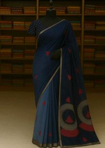 🇳🇿💫💗 Imported Elegant Blue Saree With Blouse