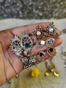 Earrings Combo Set With Hair Clip