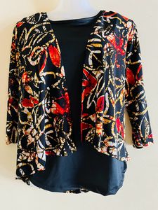 Designer Plus Size Top With Attach Jacket