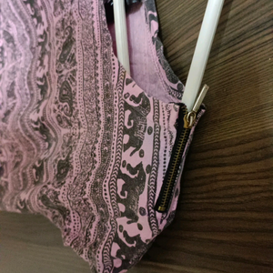 Elephant print pink top